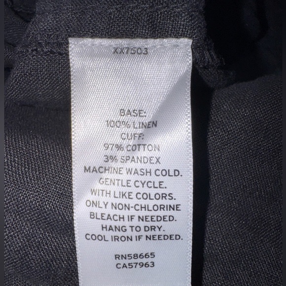 Caslon Women's Linen Jogger Elastic Waist Pull On Pants Black size Medium EUC - Picture 8 of 9